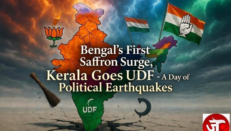 Firecrackers Burst Across Five States: BJP Clinches Three, Secures Historic Fortress in Bengal as TMC Era Ends in Dramatic Fashion