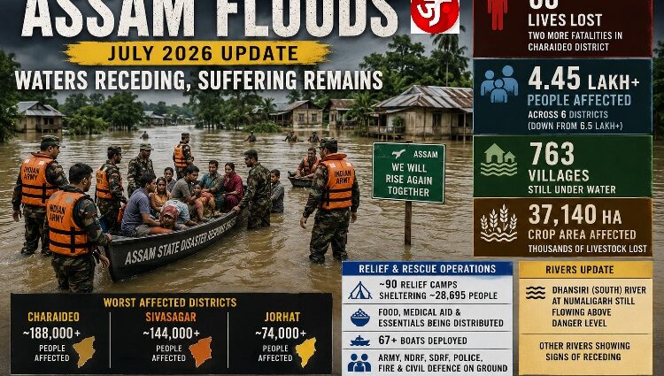 Assam Floods: Death Toll Climbs to 68 as Nearly 4.5 Lakh Still Struggle to Rebuild Their Lives