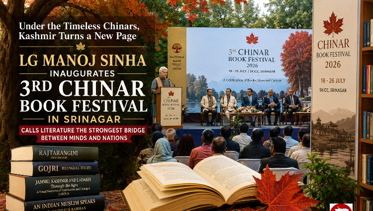 LG Manoj Sinha Inaugurates 3rd Chinar Book Festival, Calls Literature the Strongest Bridge Between Minds and Nations