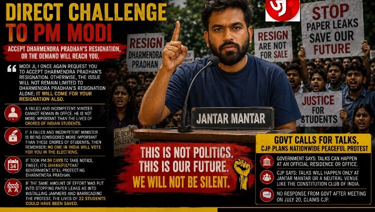 "Resign Dharmendra Pradhan or the Demand Will Reach You": CJP's Abhijeet Dipke Issues Direct Challenge