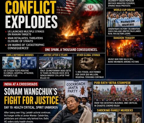 WORLD ON THE BRINK: US-IRAN WAR INTENSIFIES, WANGCHUK'S HEALTH DETERIORATES