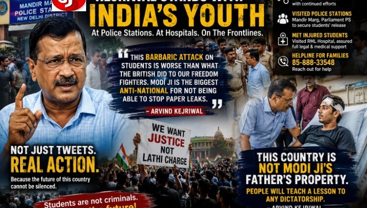 Kejriwal Takes Battle to the Police Stations: AAP Chief Rallies Behind Arrested Students, Escalates Attack on Centre