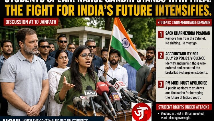 NSUI Leader Demands Pradhan’s Ouster: Rahul Gandhi Stands With Their Three Demands