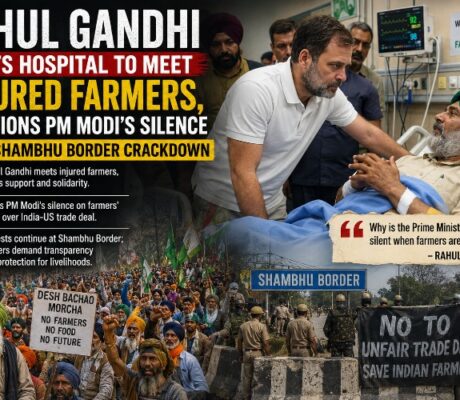 RAHUL GANDHI VISITS INJURED FARMERS, QUESTIONS PM MODI'S SILENCE AS SHAMBHU BORDER STANDOFF INTENSIFIES