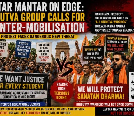 Hindutva Group Marches to Jantar Mantar to Counter Student Protest to Save Sanatan Dharma