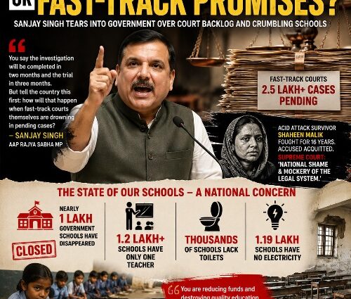 Sanjay Singh Tears Into Government Over Court Backlog and Crumbling Schools