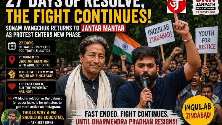 27 Days of Resolve: Sonam Wangchuk Returns to Jantar Mantar as Protest Enters New Phase