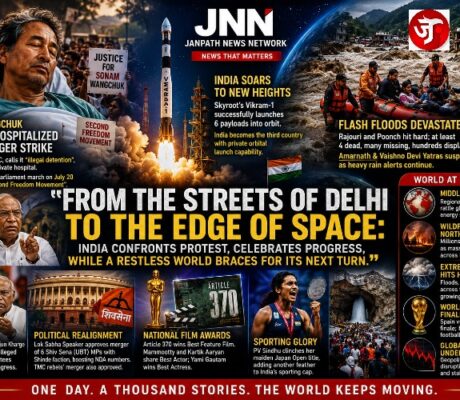 FROM THE STREETS OF DELHI TO THE EDGE OF SPACE: INDIA CONFRONTS PROTEST, CELEBRATES PROGRESS, WHILE A RESTLESS WORLD BRACES FOR ITS NEXT TURN.