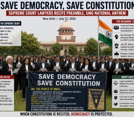 Supreme Court Lawyers Gather On the Lawns of Delhi to Recite the Preamble in a Stand for Democracy