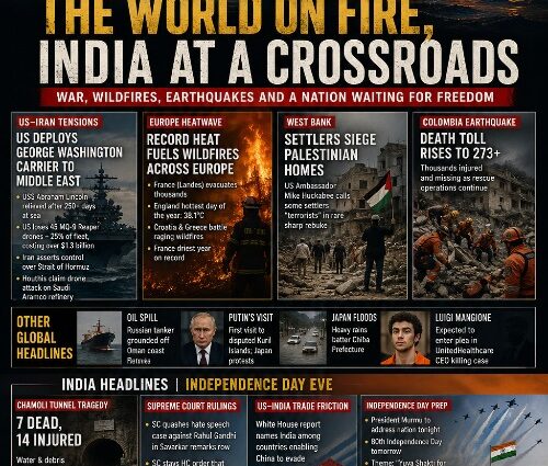 WAR, WILDFIRES, EARTHQUAKES AND A NATION AT THE CUSP OF INDEPENDENCE DAY