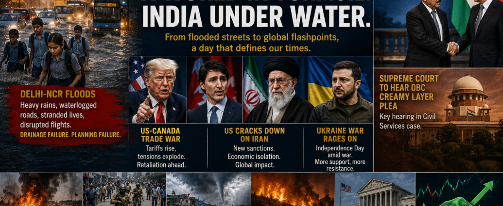 JNN nightly news bulletin: India battles the floods as the world slides deeper into confrontation