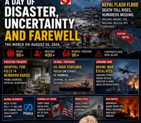 A Day of Disaster, Uncertainty and Farewell: The World on August 26, 2026