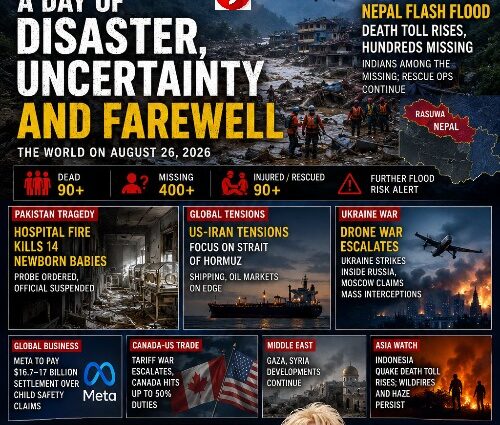 A Day of Disaster, Uncertainty and Farewell: The World on August 26, 2026