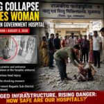 HOSPITAL HORROR IN RAJASTHAN: CEILING PLASTER CRASHES ON WOMAN, CCTV EXPOSES CRUMBLING INFRASTRUCTURE