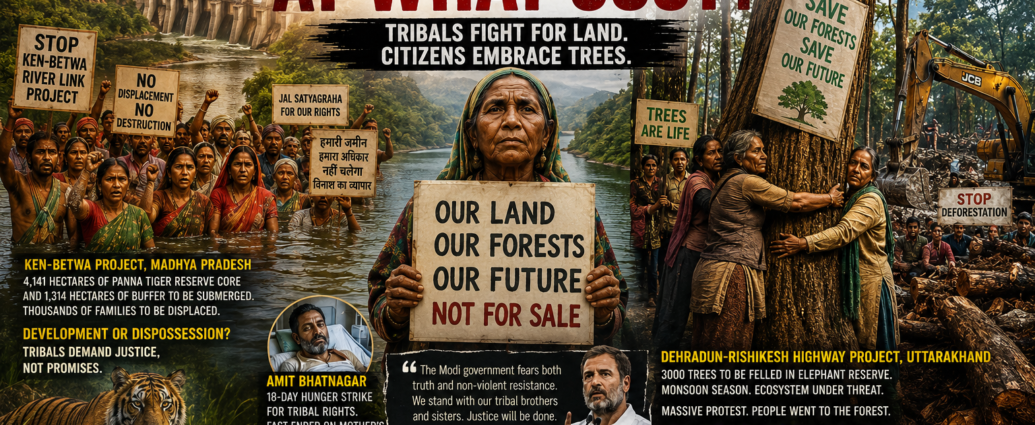 TRIBALS FIGHT FOR LAND IN KEN-BETWA, CITIZENS EMBRACE TREES IN UTTARAKHAND