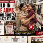 GEN ALPHA IN A POLICE OFFICER’S ARMS: LUCKNOW PROTEST VIDEO GOES VIRAL