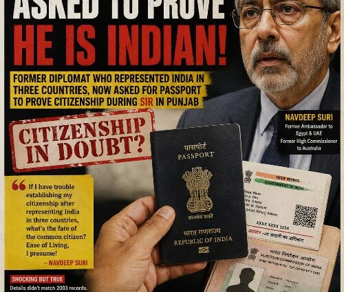 EX-AMBASSADOR ASKED TO PROVE HE IS INDIAN