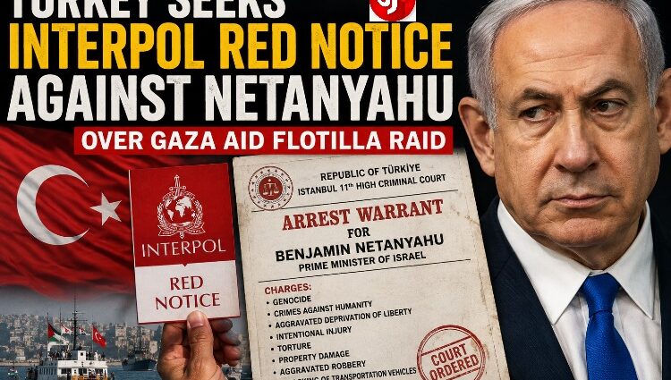 TURKEY ISSUES ARREST WARRANT FOR NETANYAHU: ANKARA SEEKS INTERPOL RED NOTICE OVER GAZA FLOTILLA