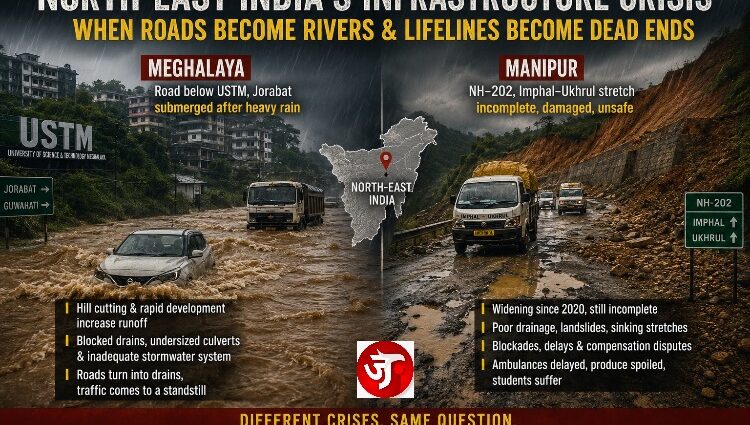 USTM, in Meghalaya & Imphal–Ukhrul Stretch in Manipur: When Roads Become Rivers and Lifelines Become Dead Ends