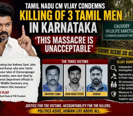 ‘This massacre is unacceptable’: Tamil Nadu CM Vijay demands probe into killing of three Tamils in Karnataka