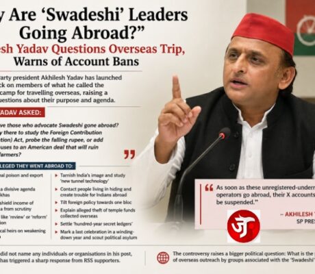 “Why Are the ‘Swadeshi’ Camp Going Abroad?”: Akhilesh Yadav Fires Off a Barrage of Questions