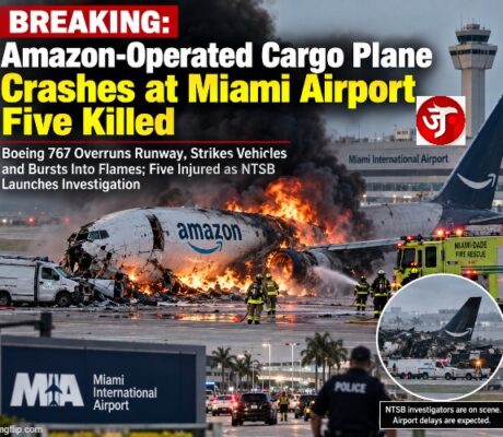 BREAKING: Amazon-Operated Cargo Plane Crashes at Miami Airport, Five Killed