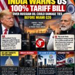 India Warns US 100% Tariff Bill Over Russian Oil Could Damage Ties Before Miami G20
