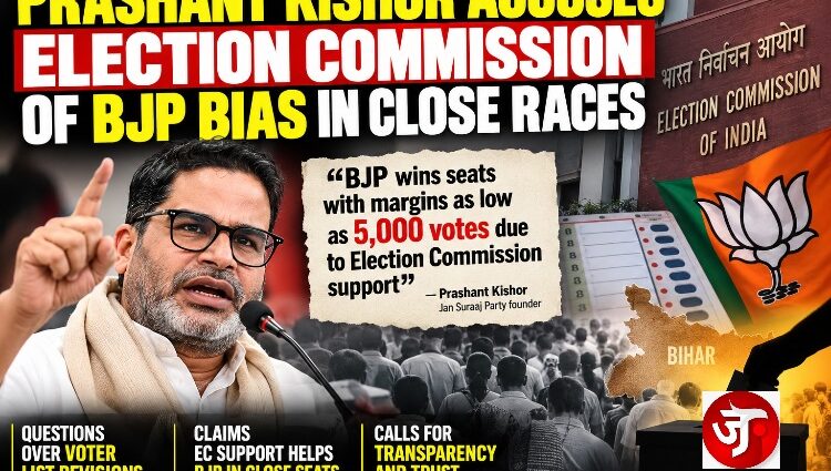 Prashant Kishor escalates Election Commission attack, alleges BJP gains from ‘close-seat’ contests