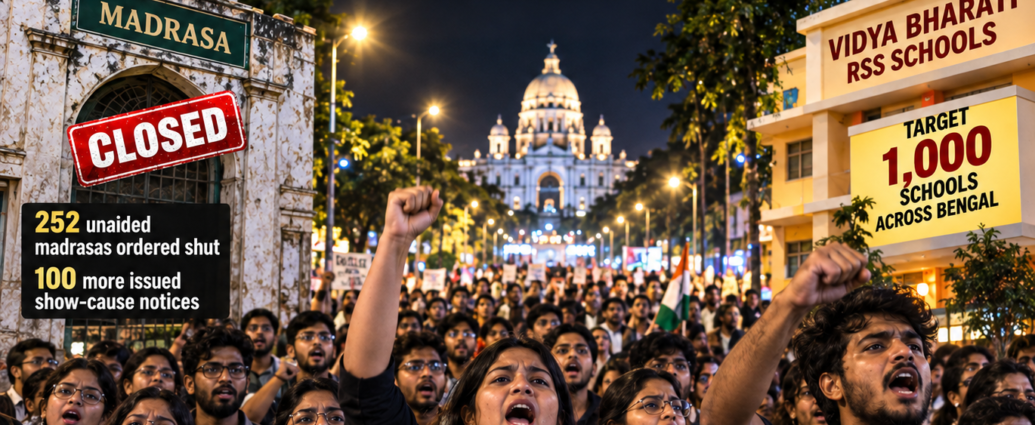 Kolkata streets erupt over Bengal’s madrasa crackdown: Protesters question a new education order