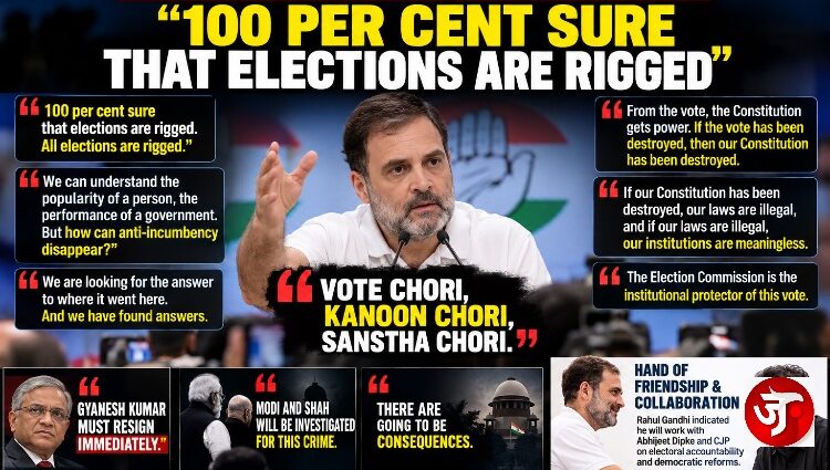 Rahul Gandhi’s important press conference: “100 per cent sure that elections are rigged”
