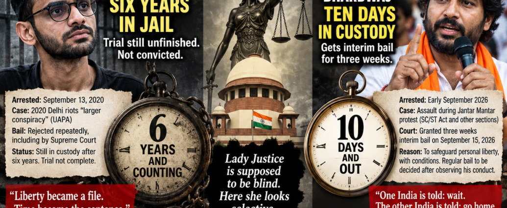 Two Indias. One capital. One Constitution. Two clocks.