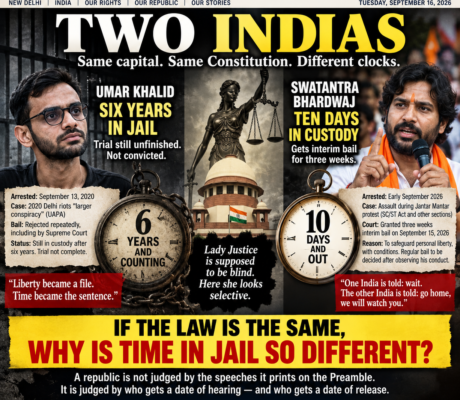 Two Indias. One capital. One Constitution. Two clocks.