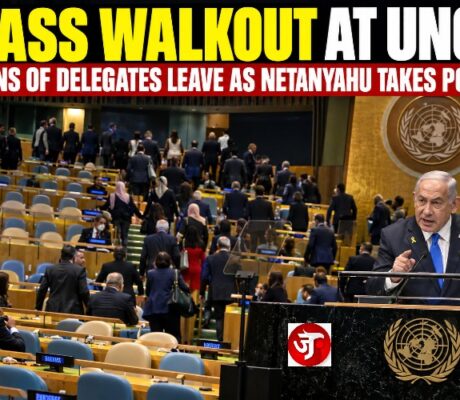 MASS WALKOUT AT UN AS NETANYAHU TAKES PODIUM