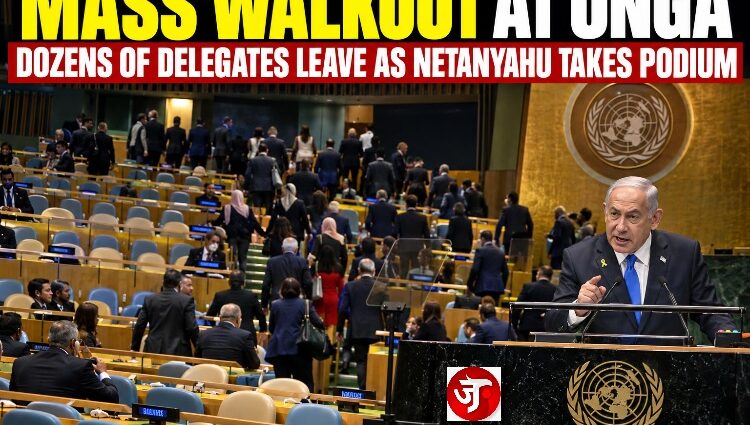 MASS WALKOUT AT UN AS NETANYAHU TAKES PODIUM