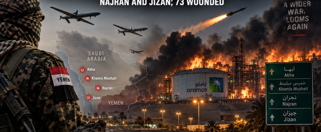 YEMEN-SAUDI FRONT ERUPTS AGAIN: HOUTHI MISSILES AND DRONES STRIKE DEEP INSIDE KINGDOM