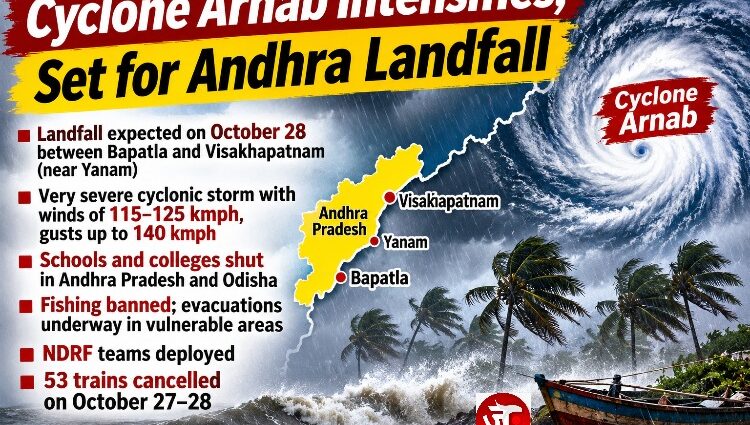 Deadly Cyclone Arnab intensifying over Bay of Bengal