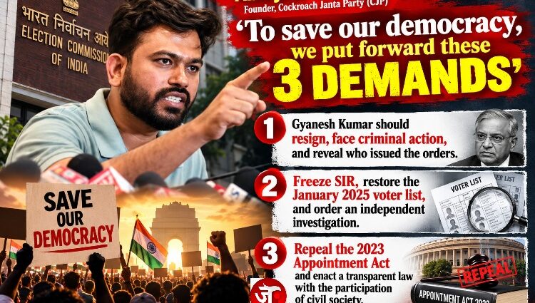 Who decides who gets to vote?’ Dipke puts three demands at the heart of CJP’s campaign against Gyanesh Kumar