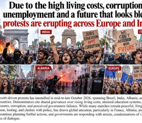 Gen Z-Led Protests Across Europe, India, Albania, etc. in Oct 2026
