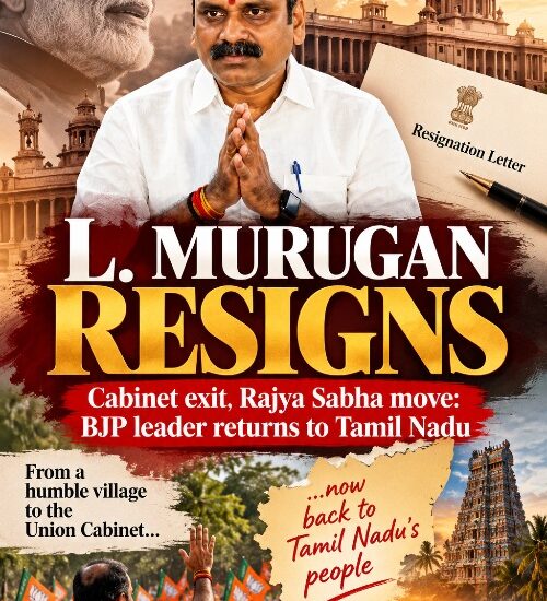From Cabinet Corridors to Tamil Nadu’s Grassroots: L. Murugan’s Resignation Letter Is a Political Tribute to Modi