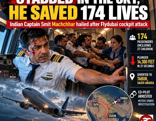 STABBED AT 35,000 FEET - YET INDIAN PILOT FOUGHT TO SAVE 174 LIVES