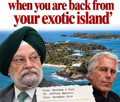 Puri to Epstein: Tell me when you're back from your exotic island