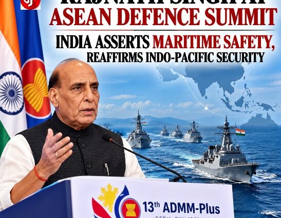 Rajnath Singh at ASEAN Defence Summit Asserts Maritime Safety