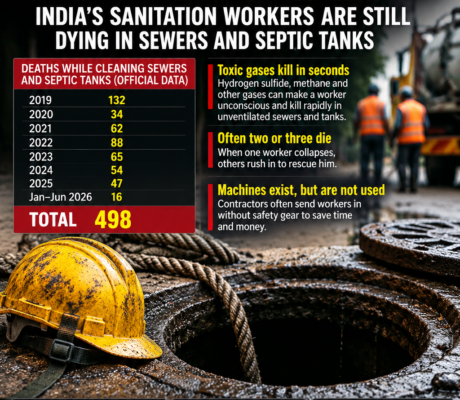 “ZERO DEATHS” ON PAPER. HUNDREDS DEAD IN INDIA'S SEWERS.