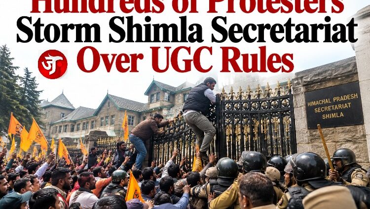 Hundreds Storm Shimla Secretariat Over UGC Rules